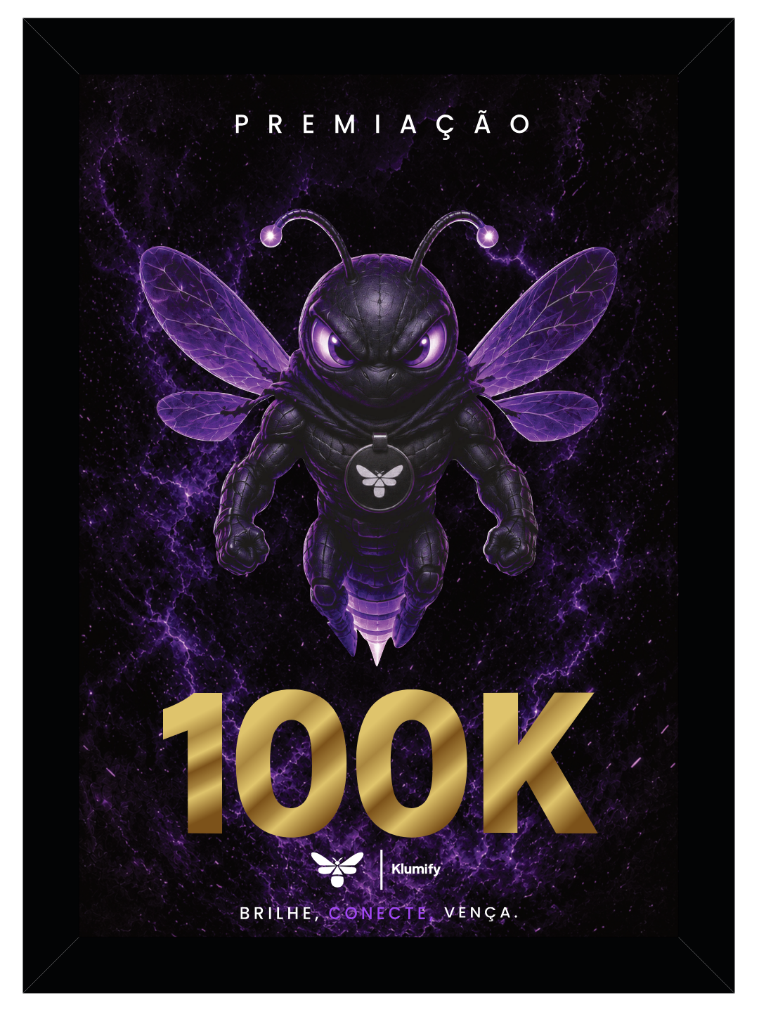 Placa de premiação de 100 mil