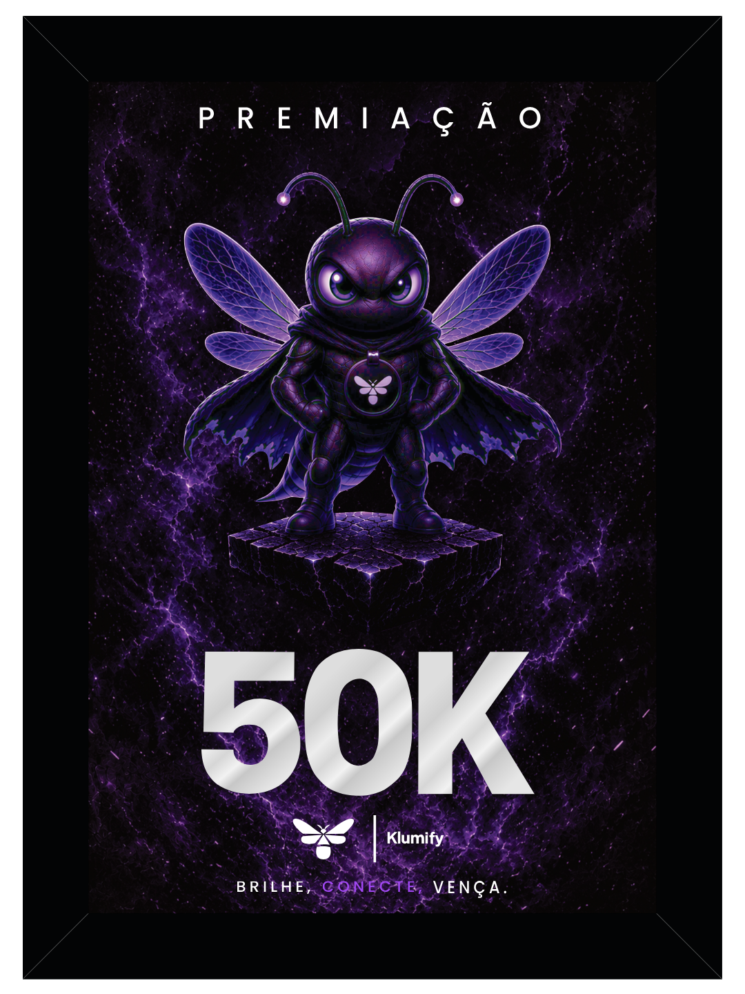 Placa de premiação de 50 mil